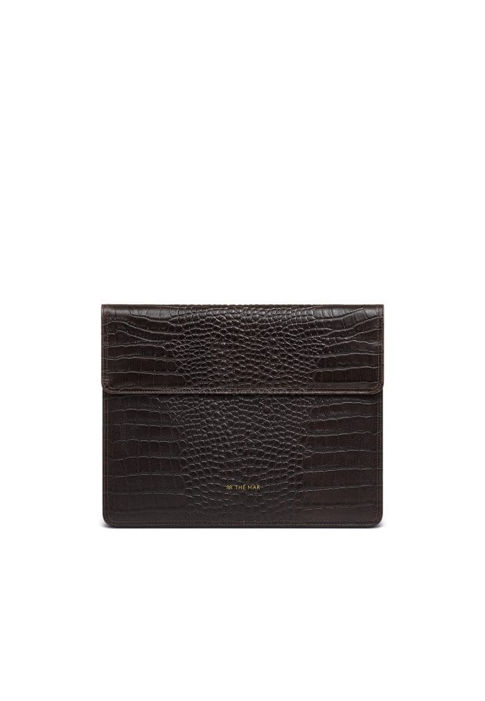LAPTOP CASE CROCO BROWN