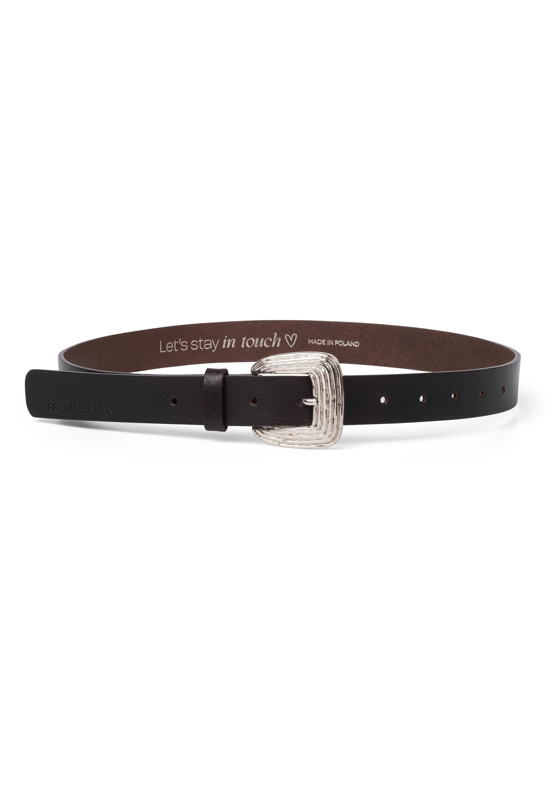 PASEK 01 DARK CHOCOLATE - SILVER - Image 3